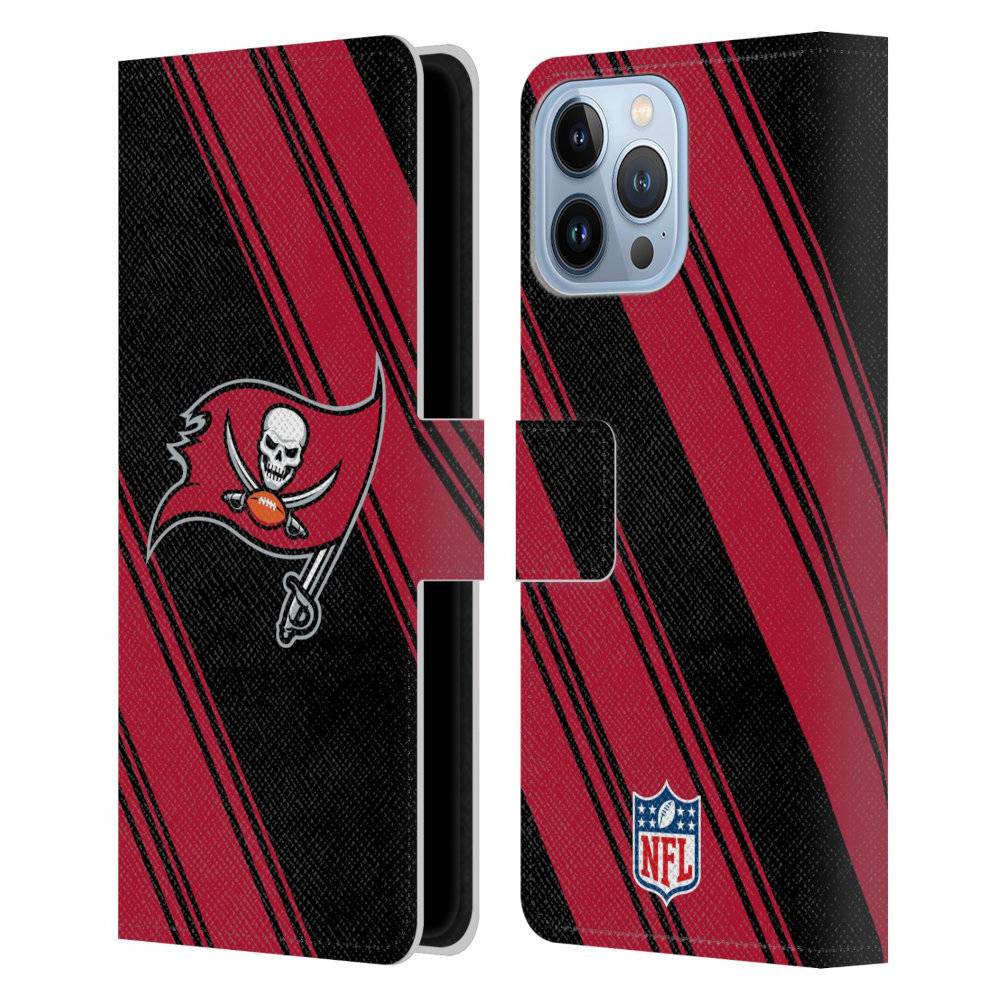 TAMPA BAY BUCCANEERS（NFL） バックス - Stripes レザー手帳型 / Apple iPhoneケース 【公式 / オフィシャル】