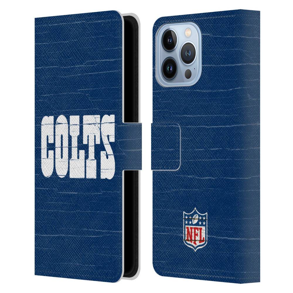 INDIANAPOLIS COLTS（NFL） インディアナポリスコルツ - Distressed レザー手帳型 / Apple iPhoneケース 【公式 / オフィシャル】