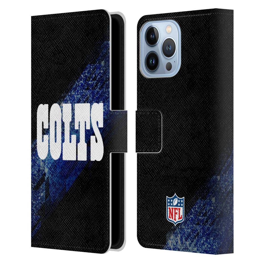 INDIANAPOLIS COLTS（NFL） インディアナポリスコルツ - Blur レザー手帳型 / Apple iPhoneケース 【公式 / オフィシャル】