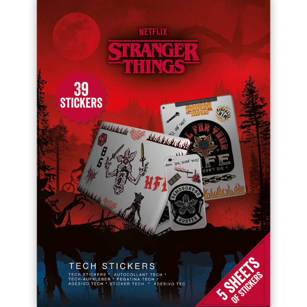 STRANGER THINGS ストレンジャー・シングス (シーズン5 撮影開始 ) - Upside Down Battle Tech Sticker (39種類) / スマホ・ステッカー 【公式 / オフィシャル】