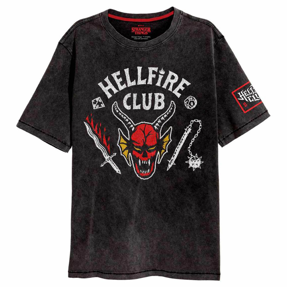 STRANGER THINGS ストレンジャー・シングス (シーズン5 2025年配信決定 ) - HELLFIRE CLUB / ACID WASH / Tシャツ / メンズ 【公式 / オフィシャル】