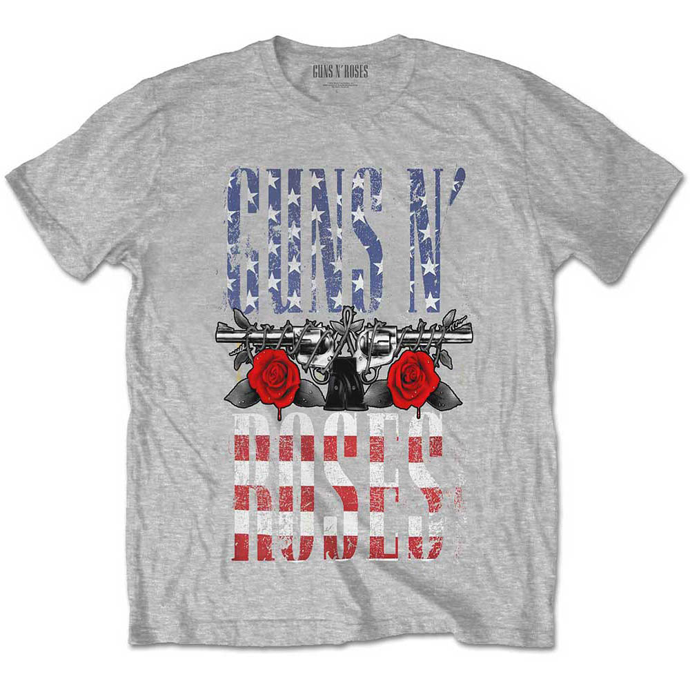 GUNS N ROSES ガンズアンドローゼズ - US Flag in Logo / Tシャツ / メンズ 【公式 / オフィシャル】