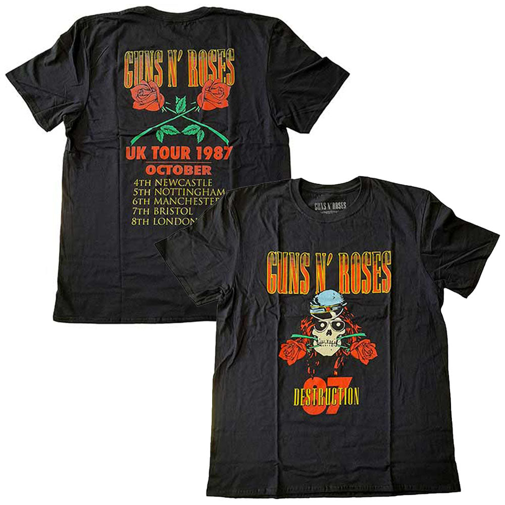 GUNS N ROSES ガンズアンドローゼズ - UK Tour '87 / バックプリントあり / Tシャツ / メンズ 【公式 / オフィシャル】