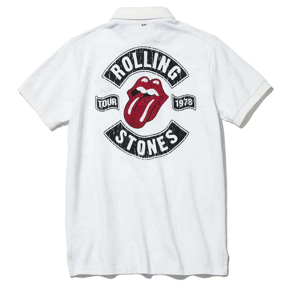 ROLLING STONES ローリングストーンズ (デビュー作 60周年 ) - RS TOUR 1978PT / White / ポロシャツ / メンズ 【公式 / オフィシャル】