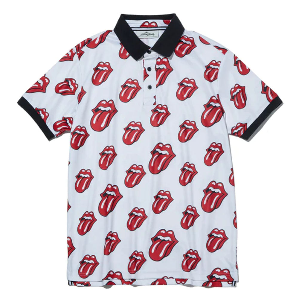 ROLLING STONES - Red Lick Pattern / White