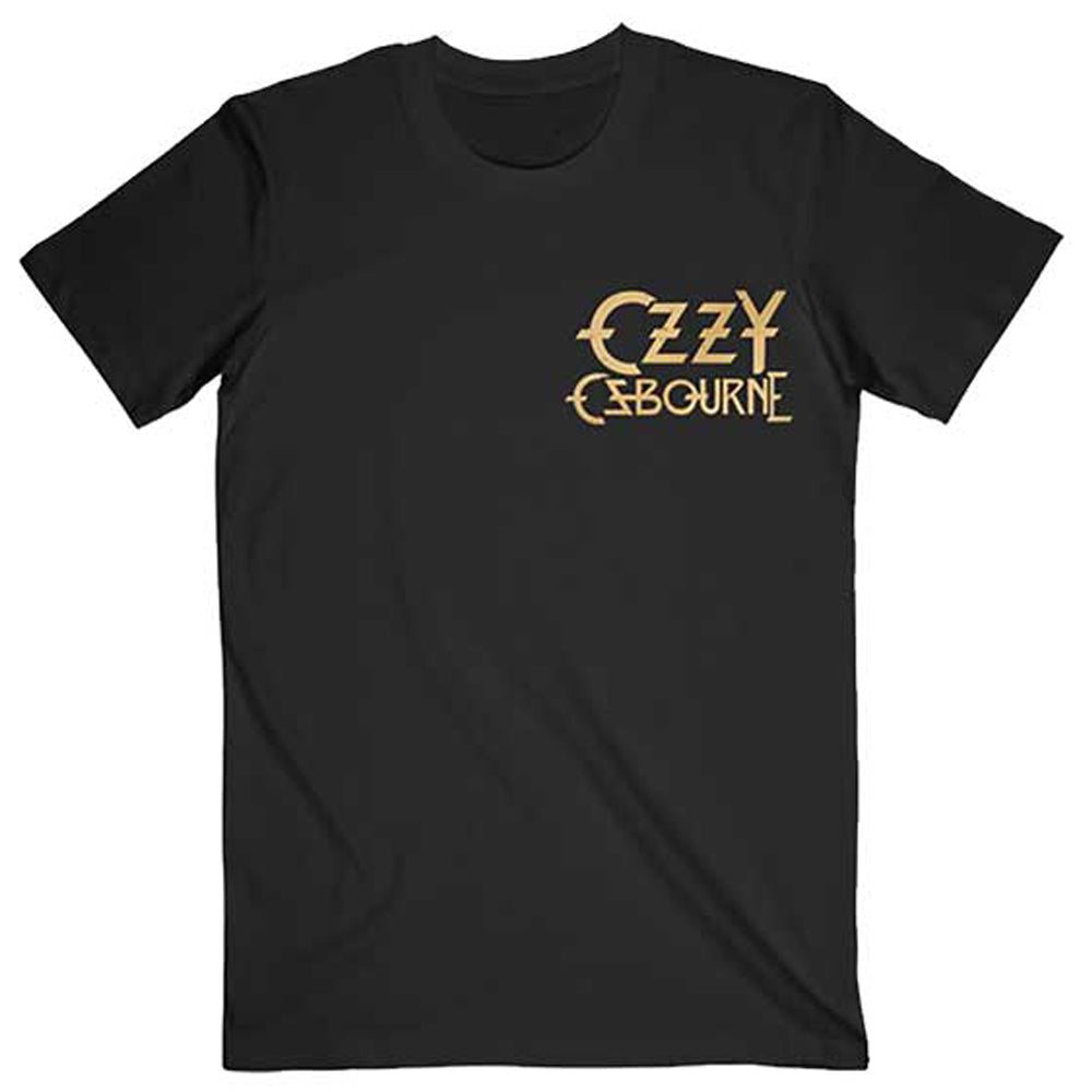 OZZY OSBOURNE オジーオズボーン (ソロ 45周年 ) - Patient No. 9 Gold Logo / バックプリントあり / Tシャツ / メンズ 【公式 / オフィシャル】