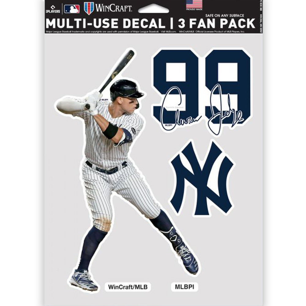 NEW YORK YANKEES（MLB） ニューヨークヤンキース - AARON JUDGE MULTI USE 3 FAN PACK / ステッカー 【公式 / オフィシャル】