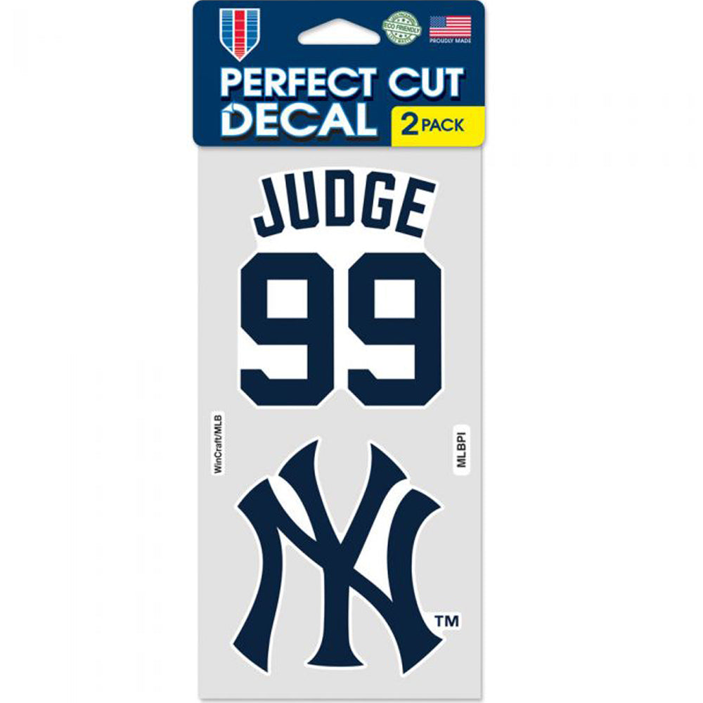 NEW YORK YANKEES ニューヨークヤンキース - AARON JUDGE PERFECT CUT DECAL SET / 2枚入り / ステッカー 【公式 / オフィシャル】