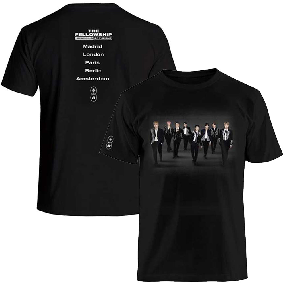 ATEEZ エイティーズ Fellowship Tour Euro Photo バックプリントあり Tシャツ メンズ 公式 オフィシャル