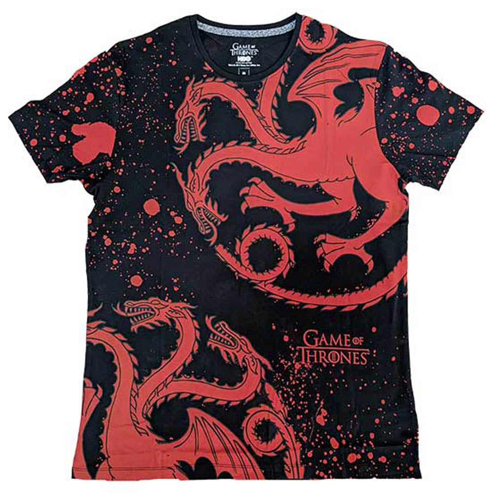 GAME OF THRONES ゲーム・オブ・スローンズ - House Targaryen Dragon / バックプリントあり / Tシャツ / メンズ 【公式 / オフィシャル】