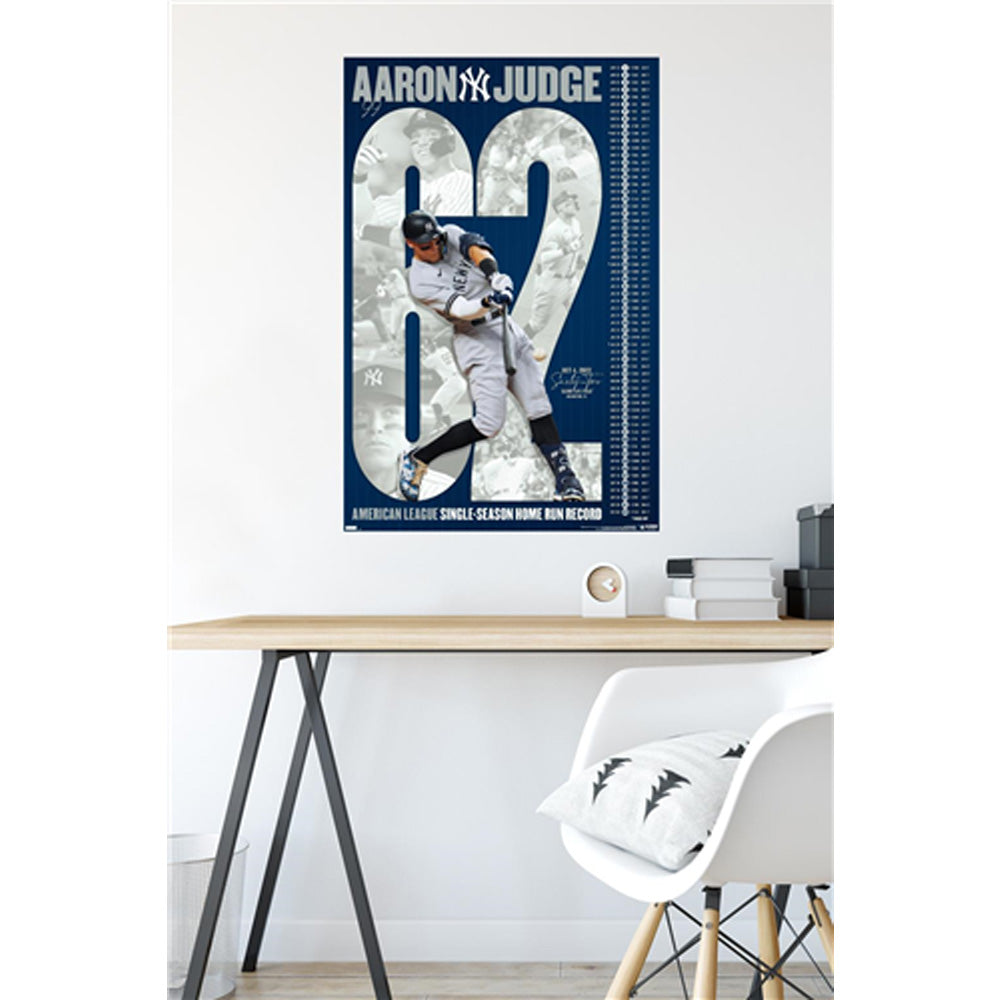 
                  
                    NEW YORK YANKEES（MLB） ニューヨークヤンキース - AARON JUDGE 2022 AL SINGLE-SEASON HOME RUN RECORD / ポスター 【公式 / オフィシャル】
                  
                