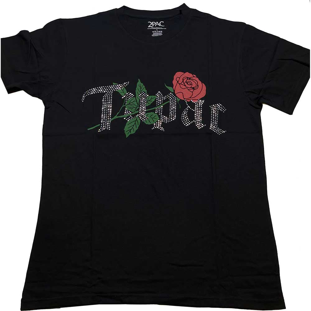 2PAC 2パック Rose Logo / Diamante（ブランド） Tシャツ メンズ 公式 オフィシャル