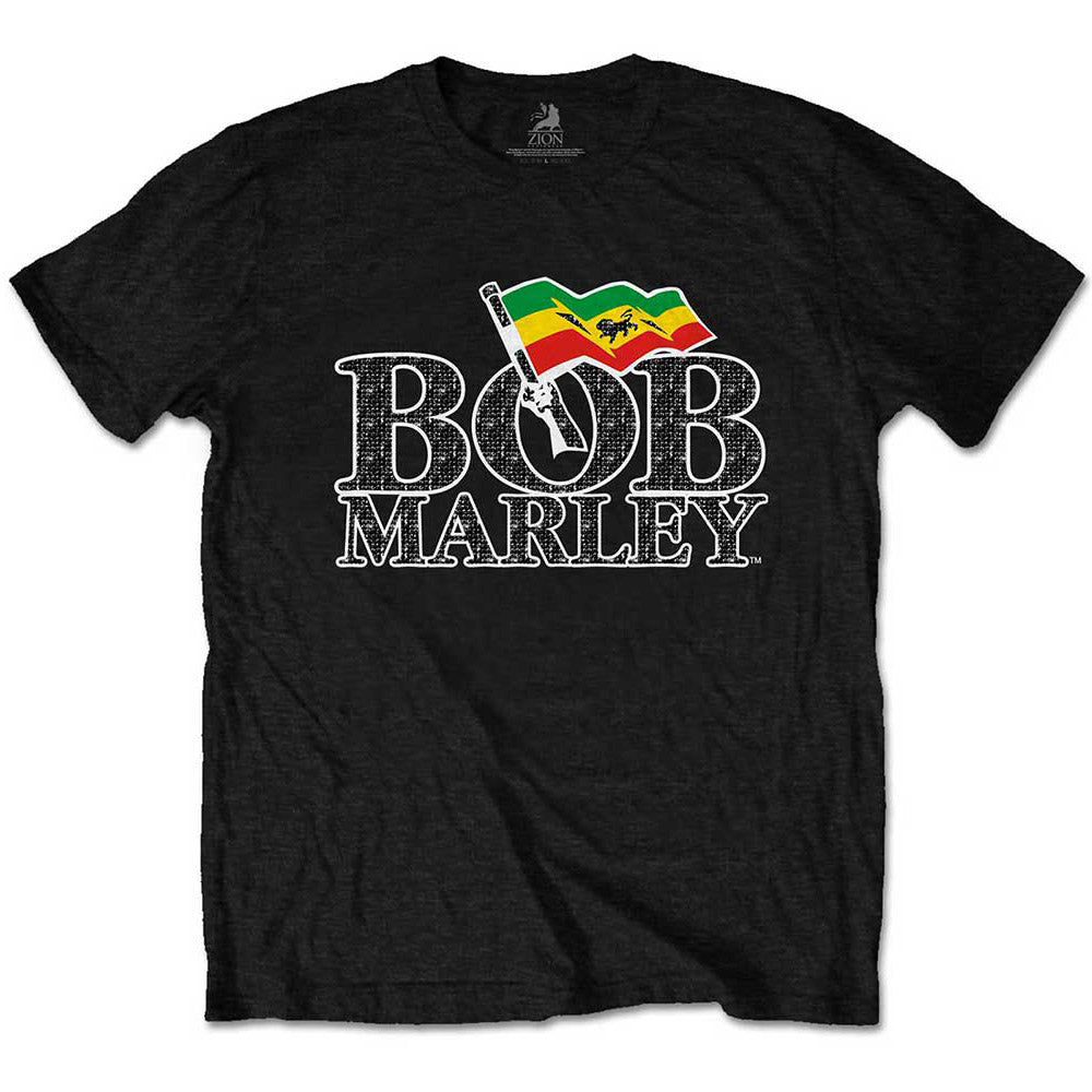 BOB MARLEY ボブマーリー (映画 公開記念 ) Flag Logo Diamante（ブランド） Tシャツ 公式 オフィシャル