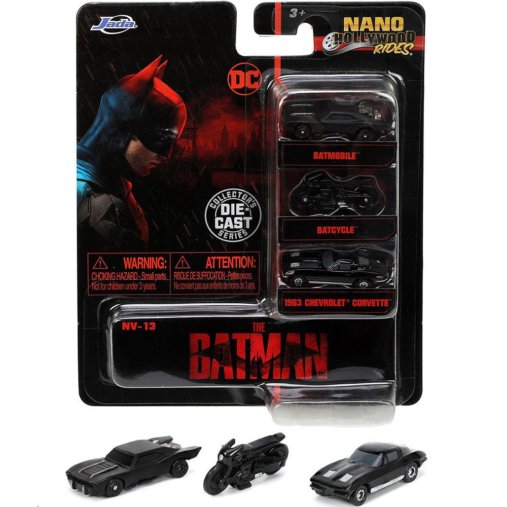 BATMAN - Nano Hollywood Rides Vehicle 3-Pack