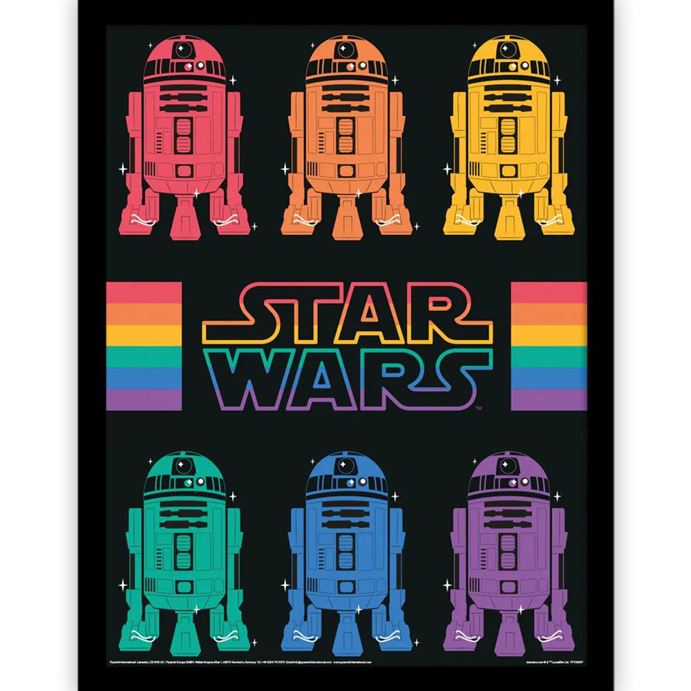 STAR WARS スターウォーズ (「エピソード1」 25周年 ) - R2D2 Rainbow / インテリア額 【公式 / オフィシャル】