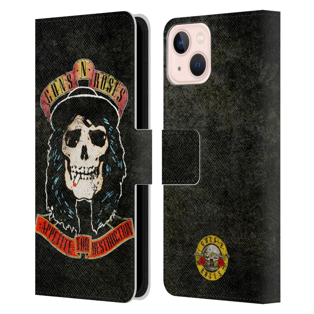 GUNS N ROSES ガンズアンドローゼズ - Stradlin レザー手帳型 / Apple iPhoneケース 【公式 / オフィシャル】