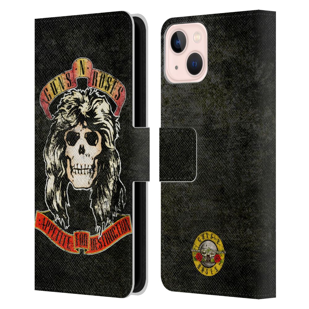 GUNS N ROSES ガンズアンドローゼズ - Adler レザー手帳型 / Apple iPhoneケース 【公式 / オフィシャル】