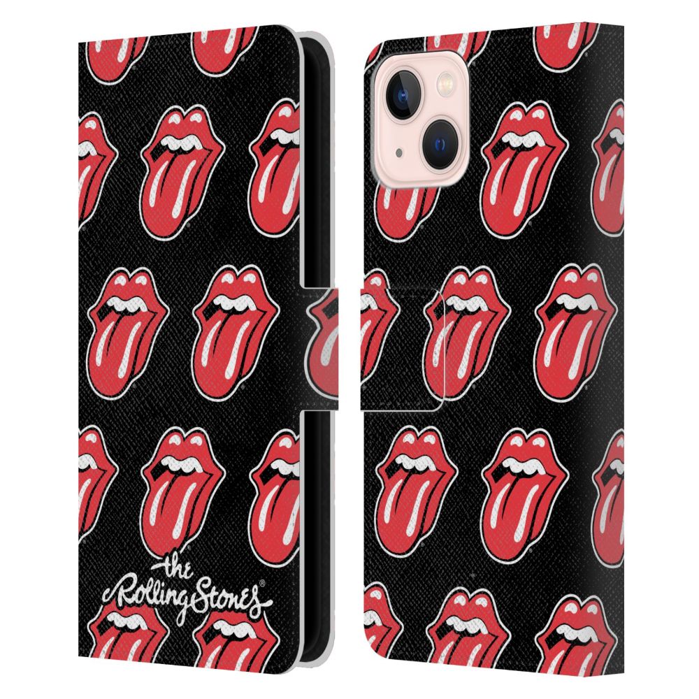 ROLLING STONES - Tongue Classic Pattern レザー手帳型