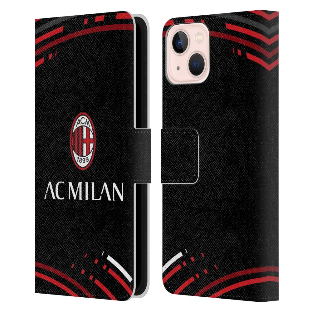 AC MILAN - Curved レザー手帳型