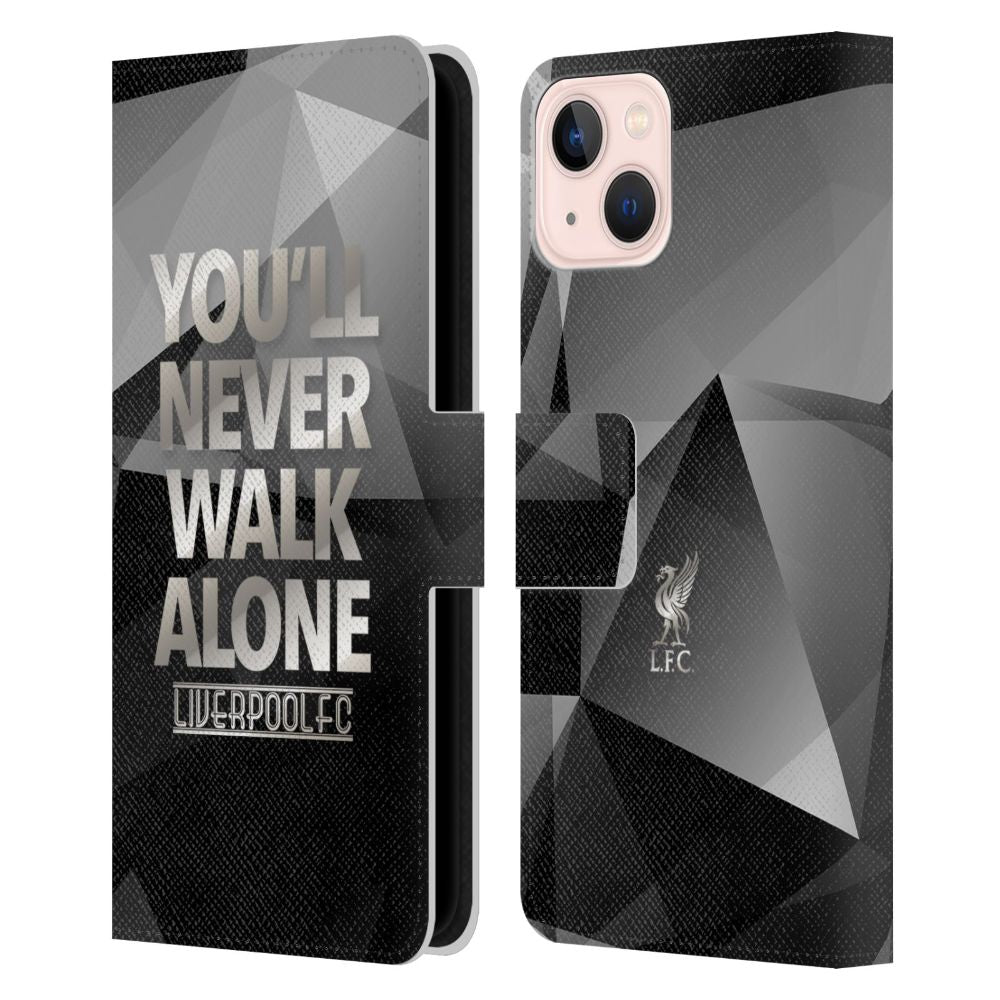 LIVERPOOL FC リヴァプールFC - Grey Geo Ynwa Plain レザー手帳型 / Apple iPhoneケース 【公式 / オフィシャル】