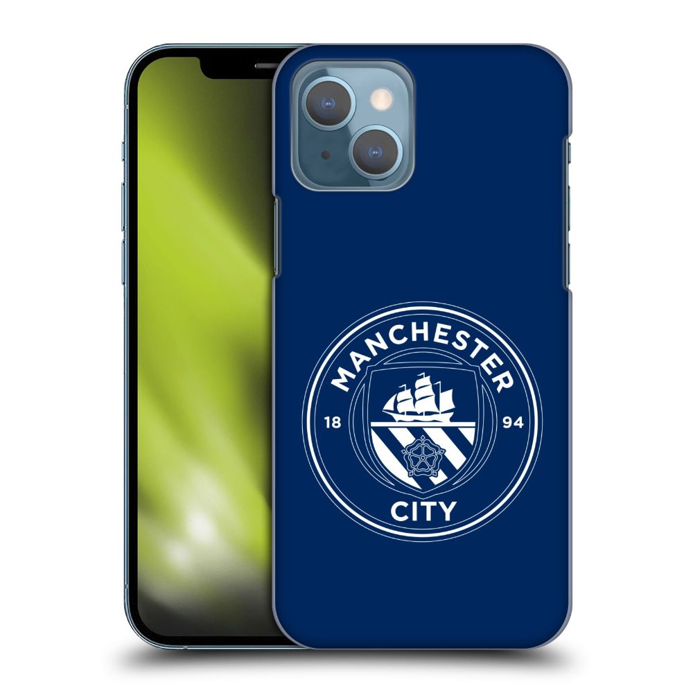 MANCHESTER CITY FC - Obsidian White Outline ハード case