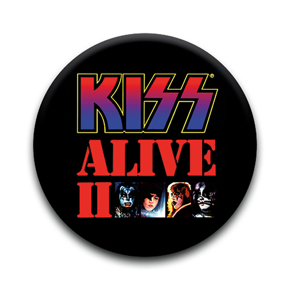 KISS キッス (デビュー 50周年 ) - ALIVE II / バッジ 【公式 / オフィシャル】