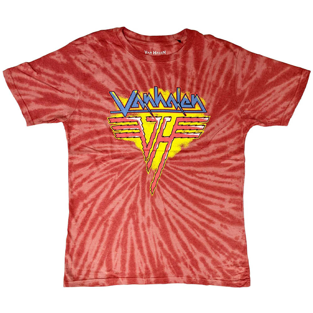 VAN HALEN ヴァンヘイレン (サミー&マイケル 来日 ) - Jagged Logo / タイダイ / Tシャツ / メンズ 【公式 / オフィシャル】