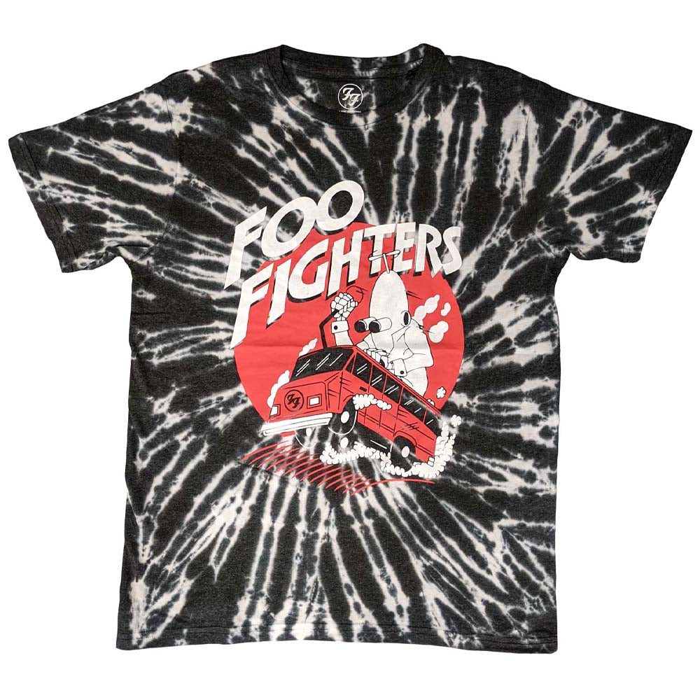 FOO FIGHTERS フーファイターズ (結成 30周年 ) Speeding Bus タイダイ Tシャツ メンズ 公式 オフィシャル