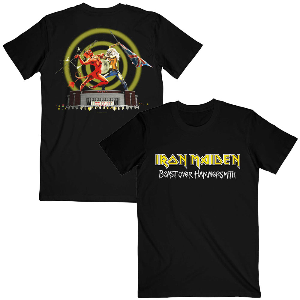 
                  
                    IRON MAIDEN アイアンメイデン (9月 来日 ) - Beast Over Hammersmith Eddie & Devil / バックプリントあり / Tシャツ / メンズ 【公式 / オフィシャル】
                  
                