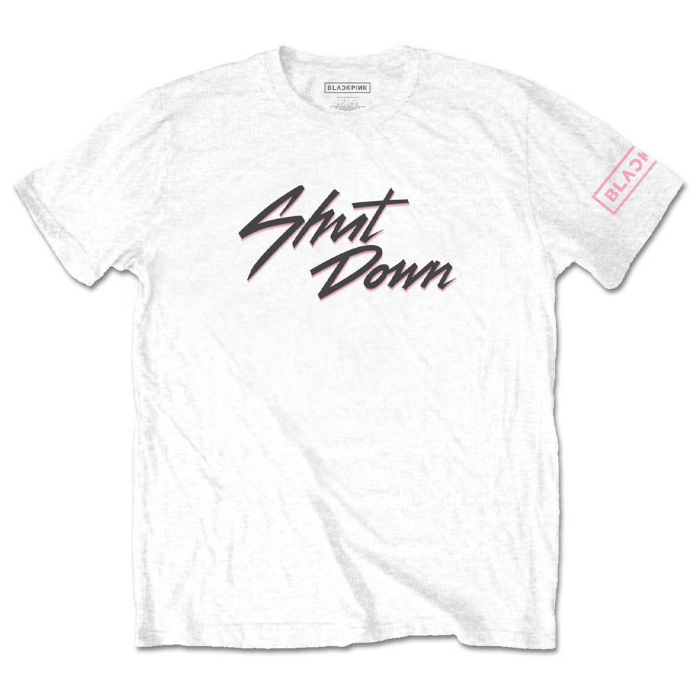 BLACKPINK ブラックピンク Shut Down スリーブプリントあり Tシャツ メンズ  公式 オフィシャル