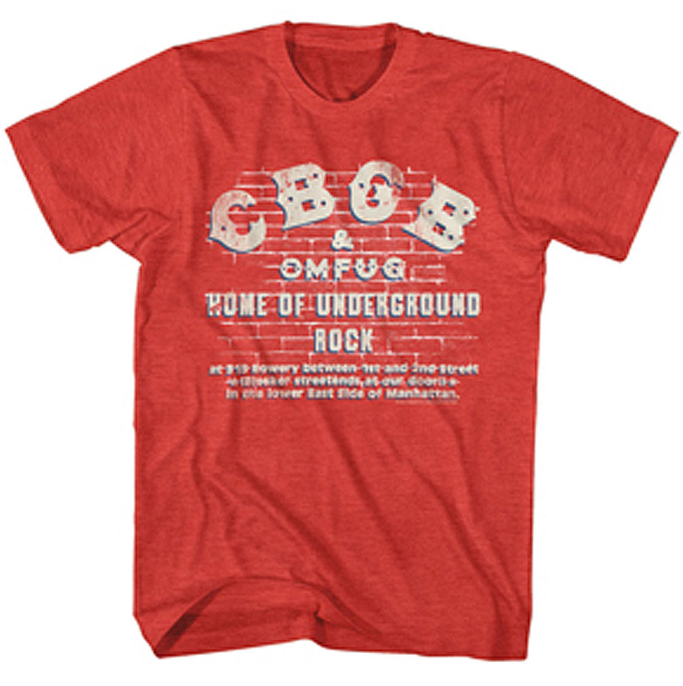 CBGB シービージービー Logo On Wall Tシャツ メンズ 公式 オフィシャル