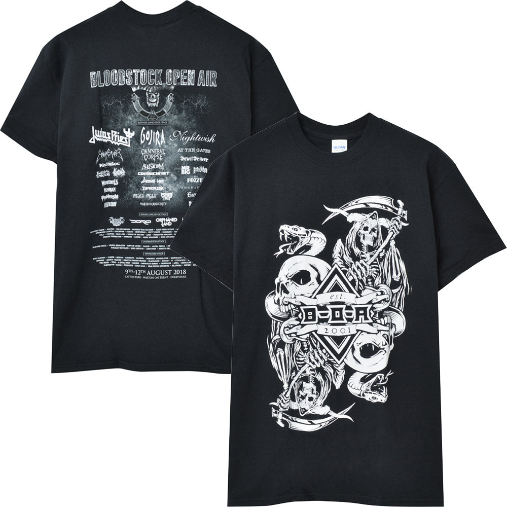 JUDAS PRIEST ジューダスプリースト (12月 来日 ) - B.O.A. 2018 / 会場限定 （超レア） / バックプリントあり / Tシャツ / メンズ 【公式 / オフィシャル】