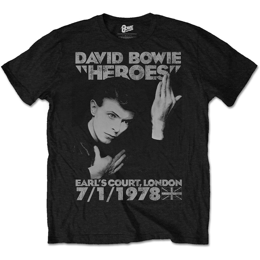 DAVID BOWIE デヴィッドボウイ Heroes Earls Court Tシャツ メンズ 公式 オフィシャル