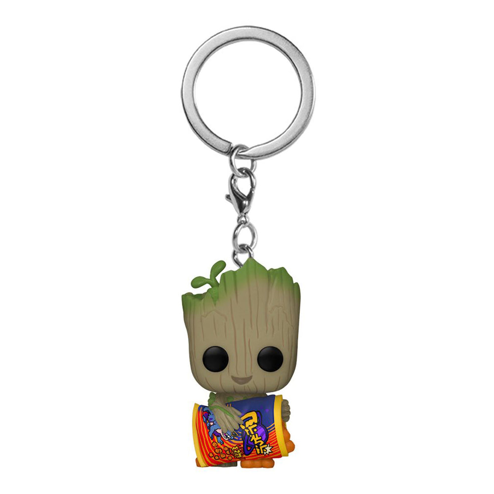 GUARDIANS OF THE GALAXY ガーディアンズ・オブ・ギャラクシー (公開 10周年 ) - I Am Groot with Cheese Puffs Pocket Pop! Key Chain / キーホルダー 【公式 / オフィシャル】