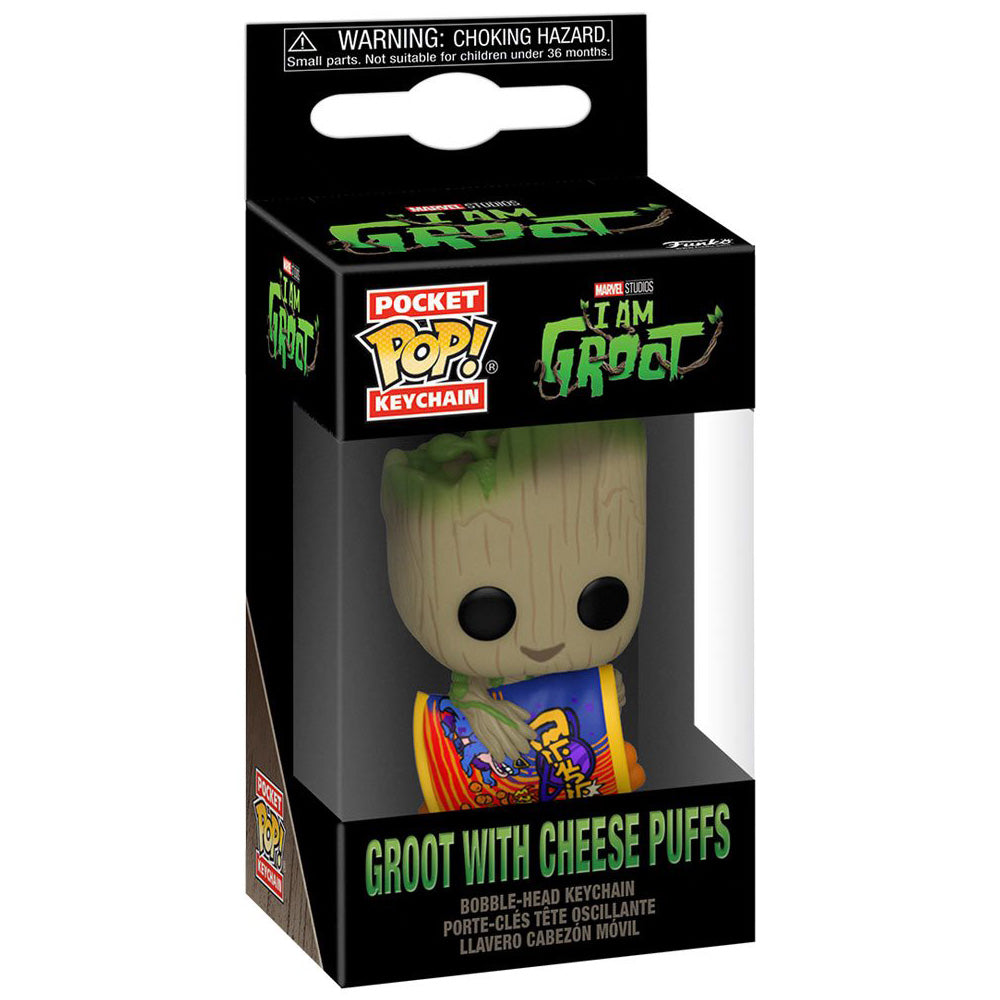 GUARDIANS OF THE GALAXY ガーディアンズ・オブ・ギャラクシー (公開 10周年 ) - I Am Groot with Cheese Puffs Pocket Pop! Key Chain / キーホルダー 【公式 / オフィシャル】