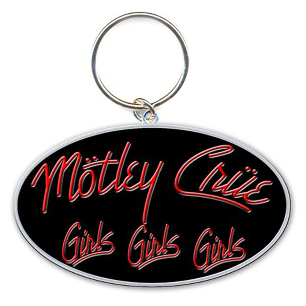 MOTLEY CRUE モトリークルー - Girls, Girls, Girls / エナメルインフィル / キーホルダー 【公式 / オフィシャル】