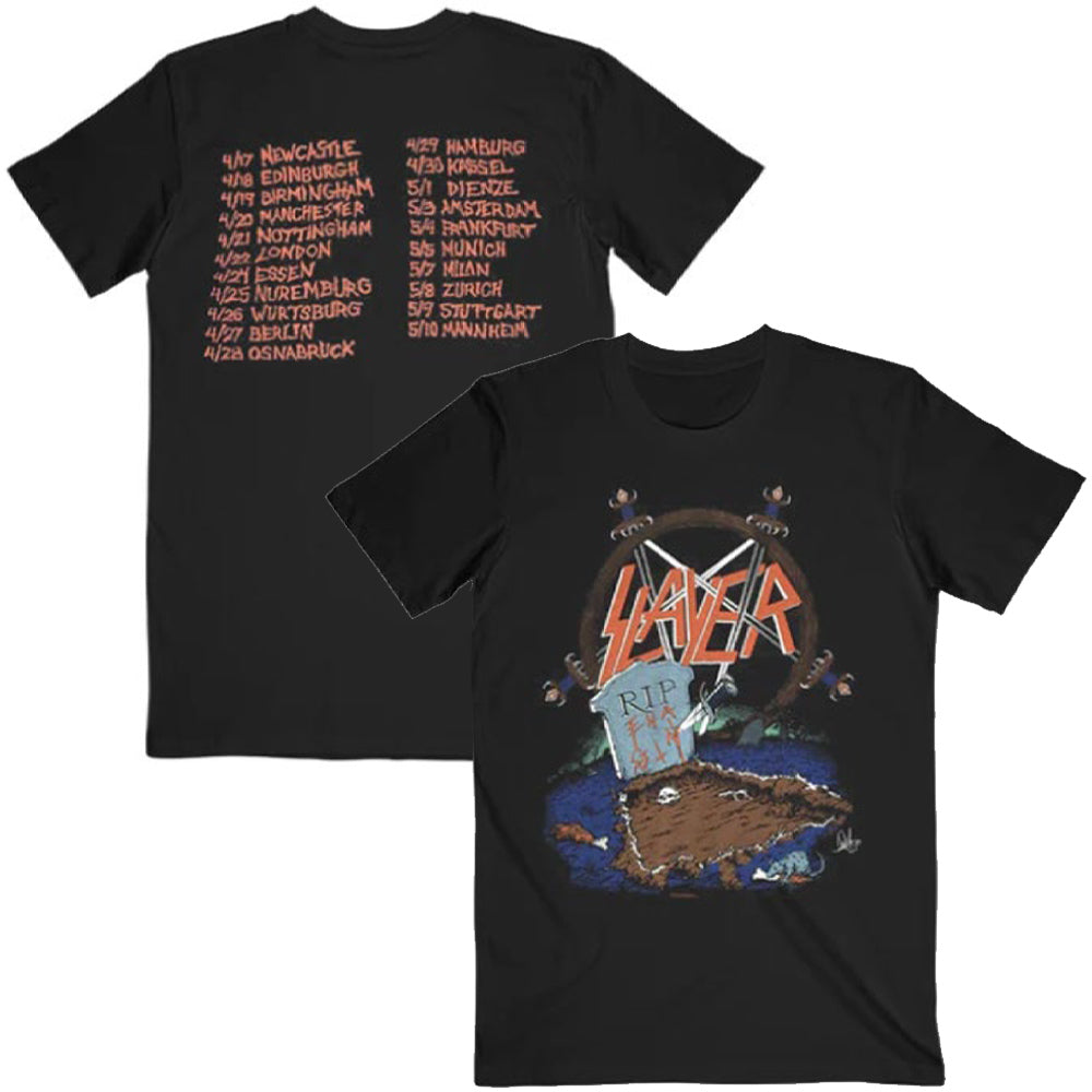 SLAYER スレイヤー - OPEN GRAVE TOUR / バックプリントあり / Tシャツ / メンズ 【公式 / オフィシャル】