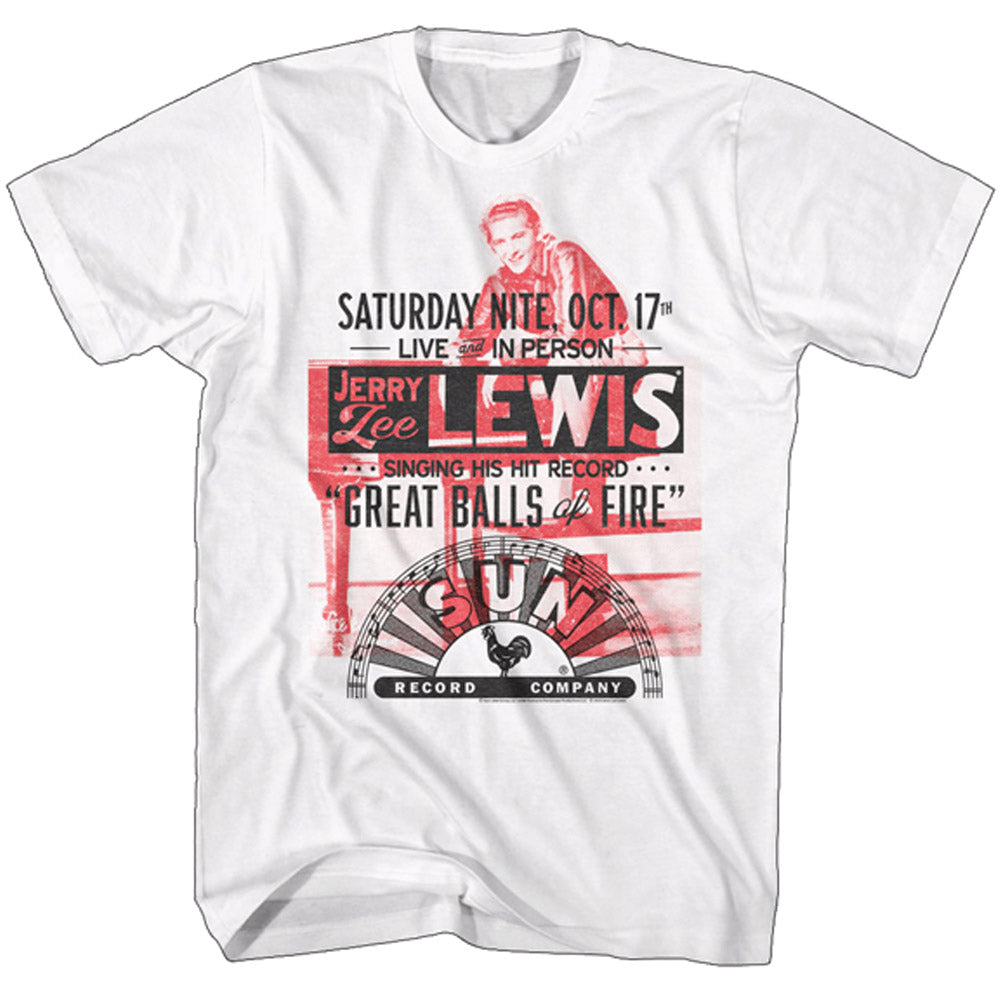 SUN STUDIO サンスタジオ - JERRY LEE LEWIS OCT 17 GREAT BALLS OF FIRE / Tシャツ / メンズ 【公式 / オフィシャル】