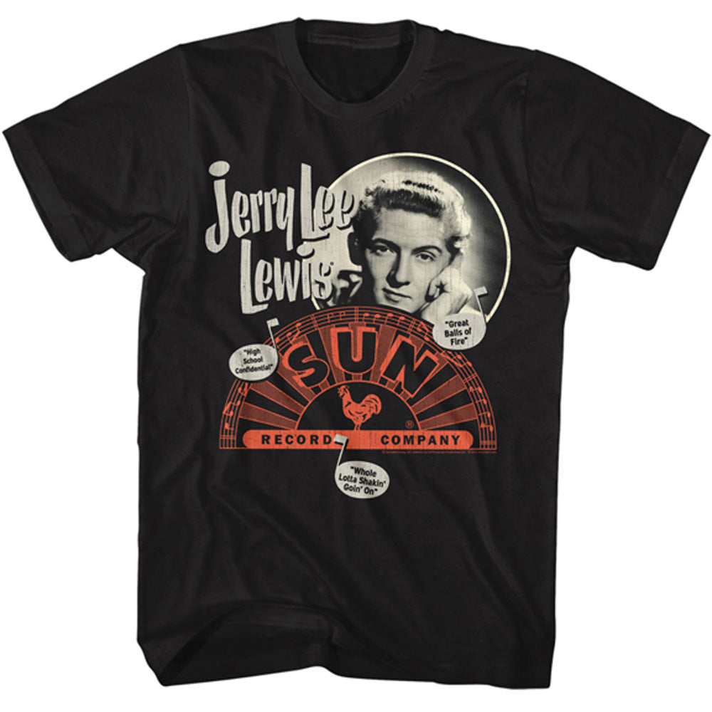 SUN STUDIO サンスタジオ - JERRY LEE LEWIS MUSIC NOTE SONG TITLES / Tシャツ / メンズ 【公式 / オフィシャル】