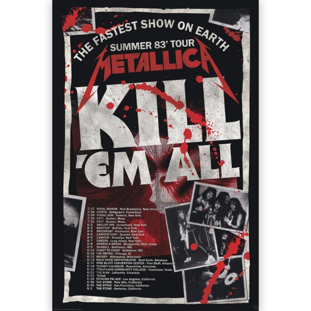 
                  
                    METALLICA メタリカ - Kill'Em All 83 Tour / ポスター 【公式 / オフィシャル】
                  
                