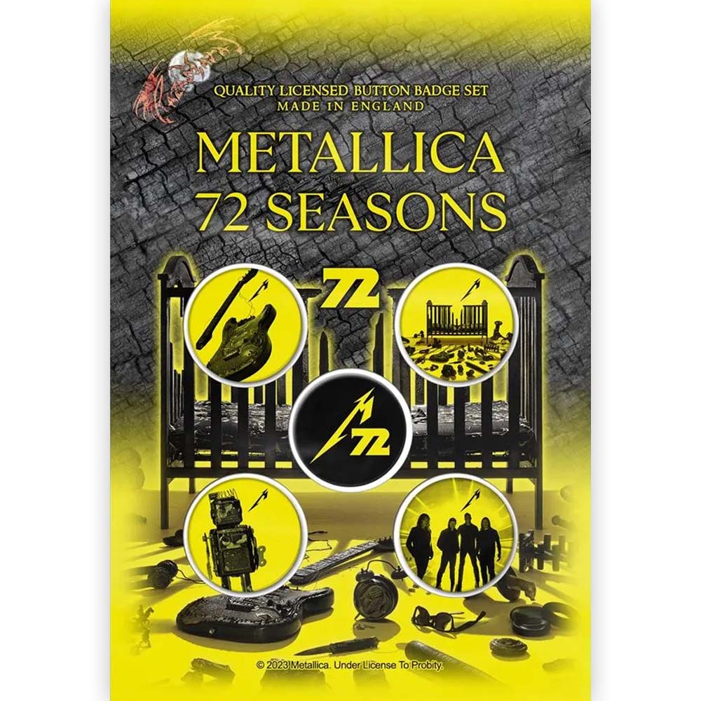 METALLICA メタリカ - 72 Seasons / 5個セット / バッジ 【公式 / オフィシャル】