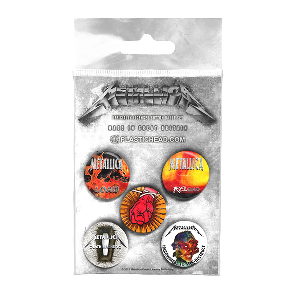 METALLICA メタリカ - ALBUMS 1996-2016 BUTTON BADGE SET / バッジ 【公式 / オフィシャル】