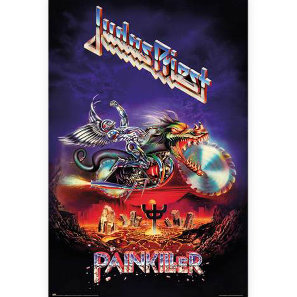 JUDAS PRIEST ジューダスプリースト (12月 来日 ) - PAINKILLER / ポスター 【公式 / オフィシャル】