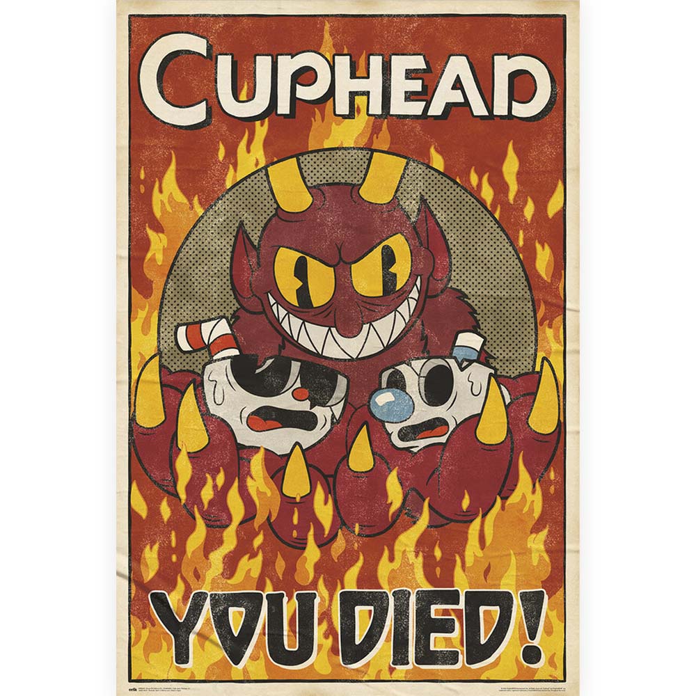 CUPHEAD カップヘッド YOU DIED! ポスター 公式 オフィシャル