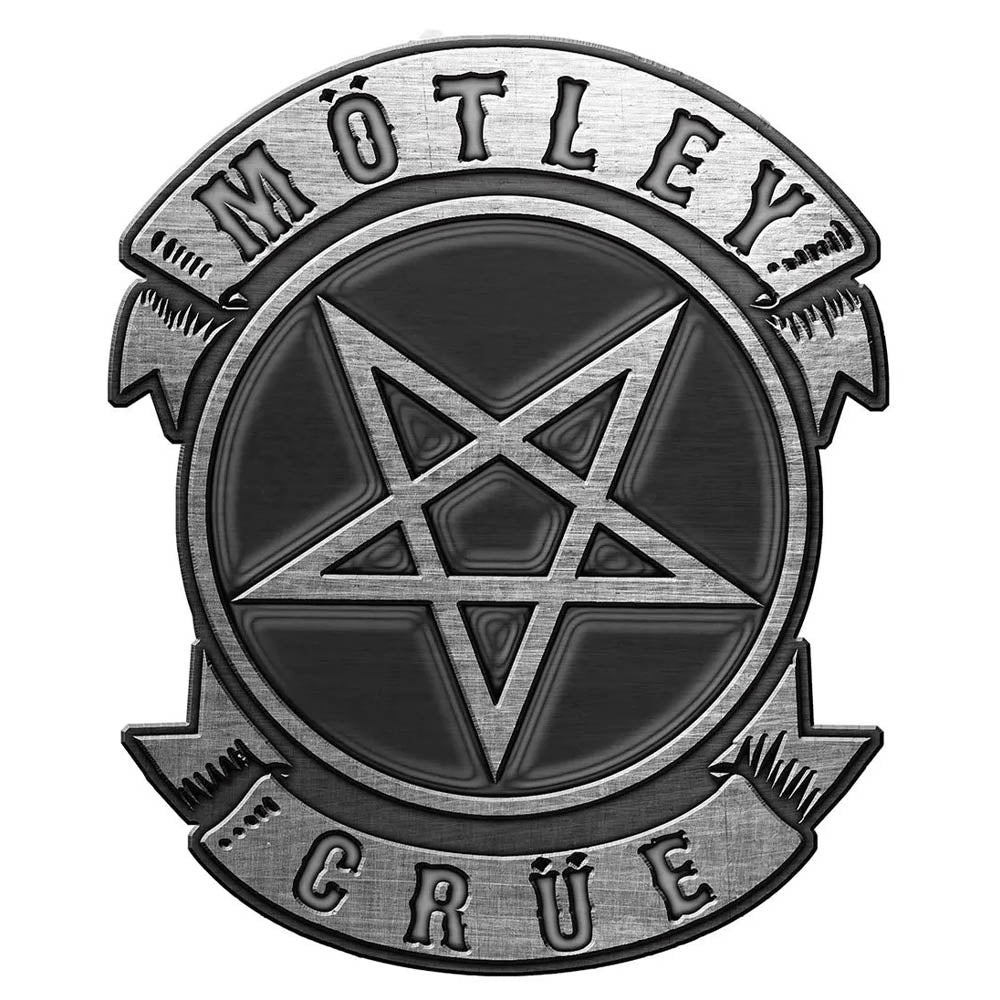 MOTLEY CRUE モトリークルー - PENTAGRAM / Enamel In-Fill / バッジ 【公式 / オフィシャル】