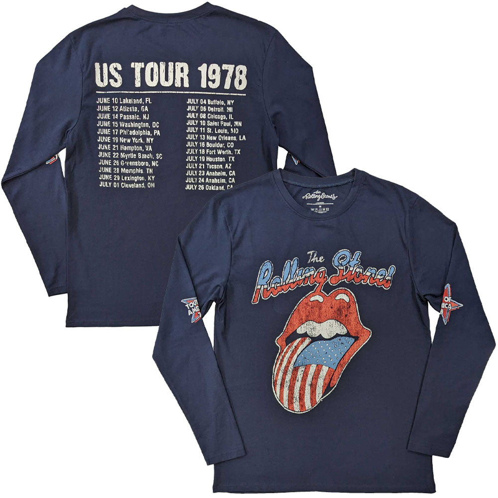 ROLLING STONES - (デビュー作 60周年 ) - US Tour '78 / バックプリントあり / 長袖 / Sleeve Print