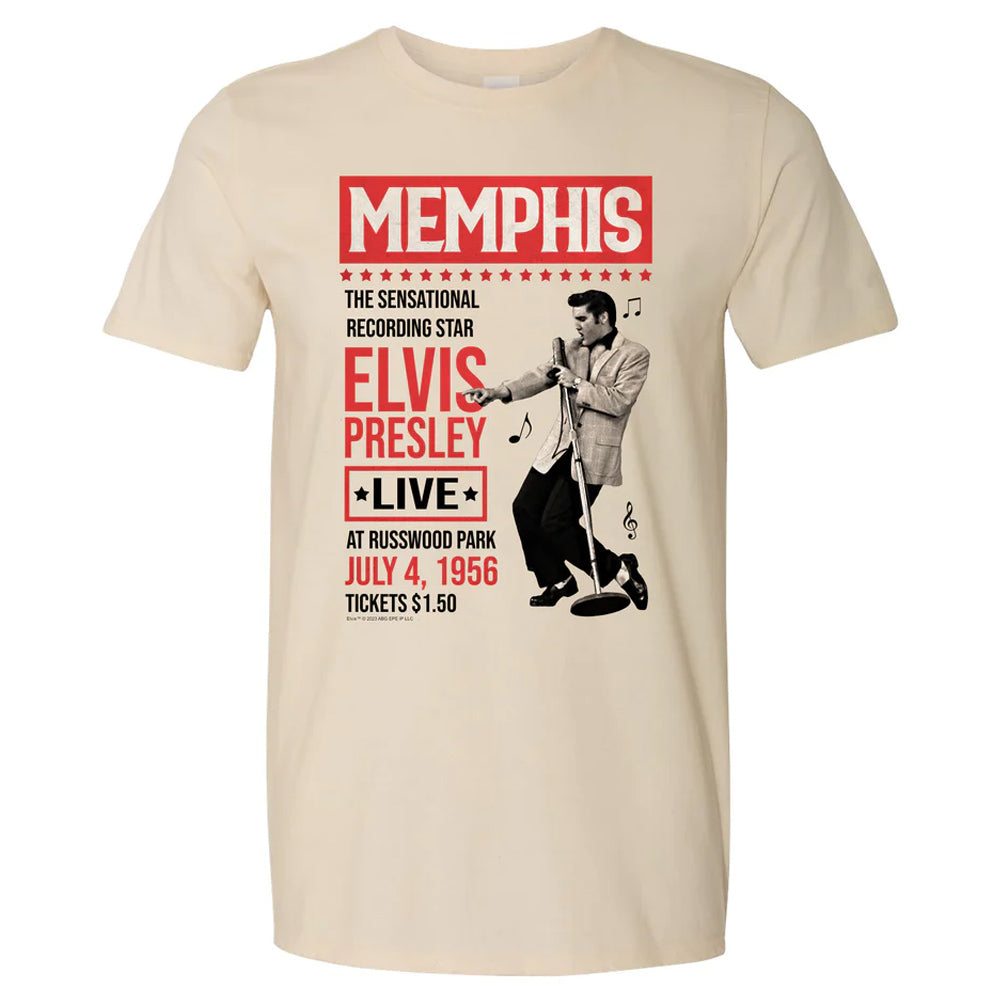 ELVIS PRESLEY エルヴィスプレスリー - Memphis Poster / Tシャツ / メンズ 【公式 / オフィシャル】