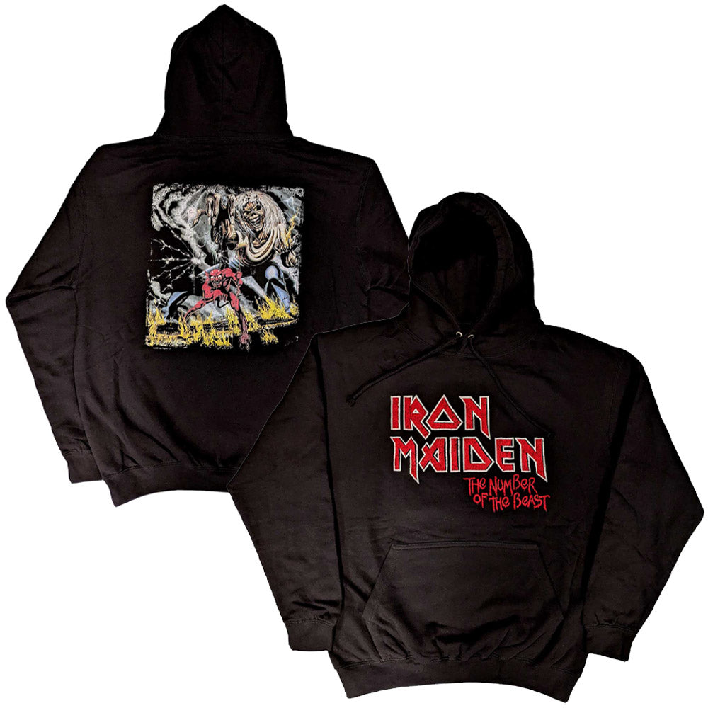 IRON MAIDEN - (ポール・ディアノ 追悼 ) - Number Of The Beast Vintage Logo Faded Edge Album / バックプリントあり