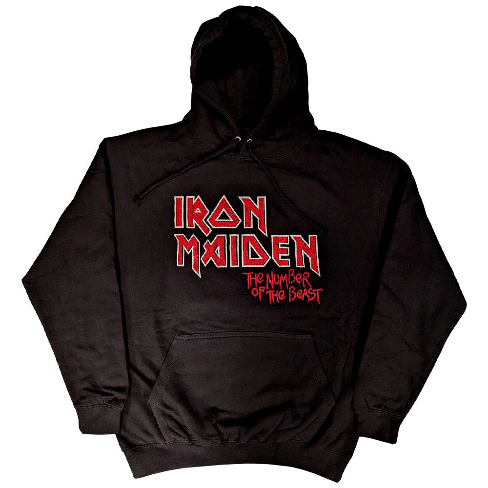 IRON MAIDEN アイアンメイデン (9月 来日 ) - Number Of The Beast Vintage Logo Faded Edge Album / バックプリントあり / パーカー・スウェット / メンズ 【公式 / オフィシャル】