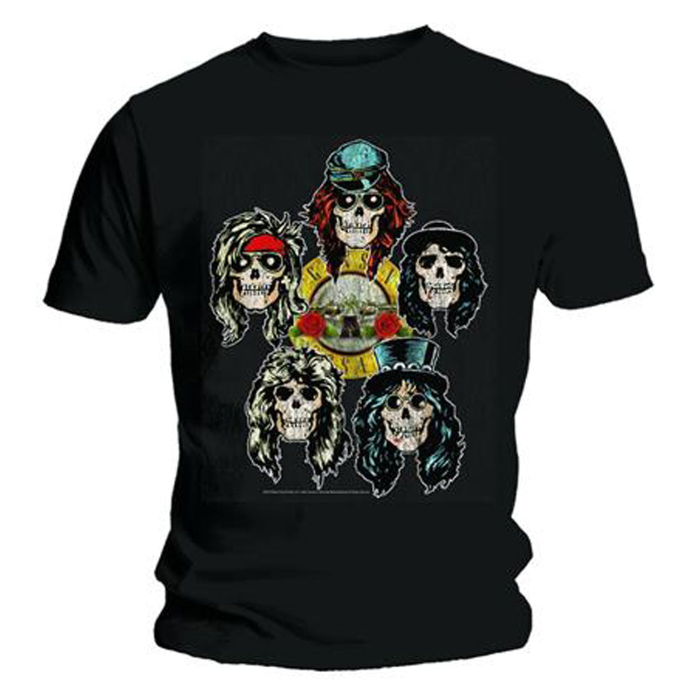 GUNS N ROSES ガンズアンドローゼズ Vintage Heads Tシャツ メンズ 公式 オフィシャル